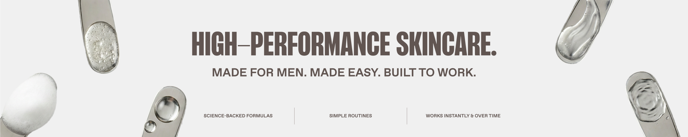 High Performance Skincare. Made for men. Made easy. Built to work.